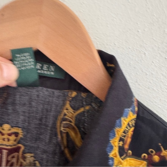 Vintage Ralph Lauren Equestrian Print Shirt L - Picture 6 of 12